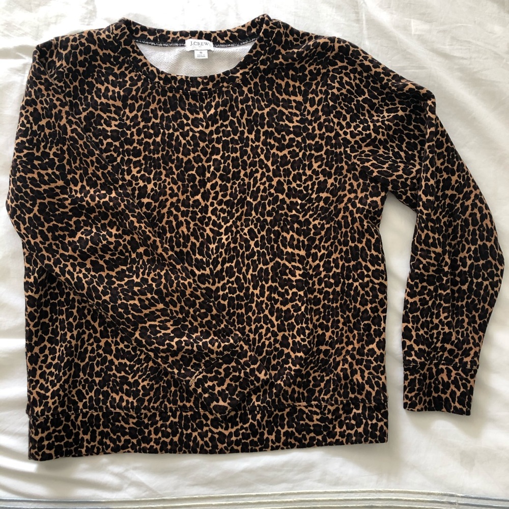 JCrew Leopard print sweatshirt, Size Small